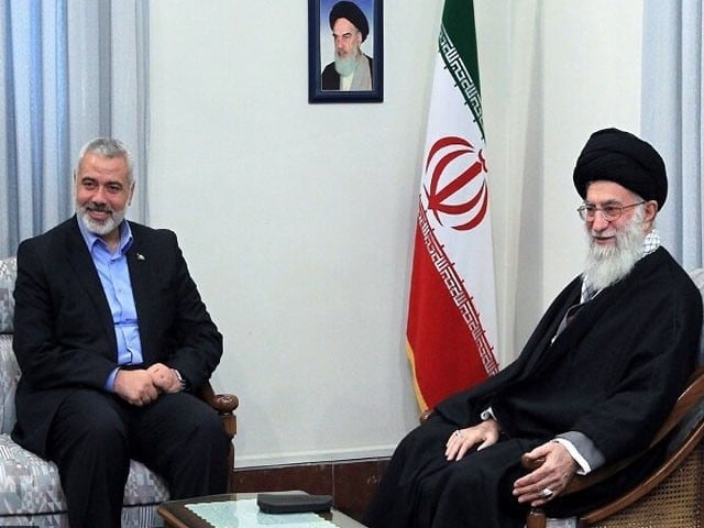 hamas leader ismail haniyeh with iran s supreme leader ayatollah ali khamenei photo file