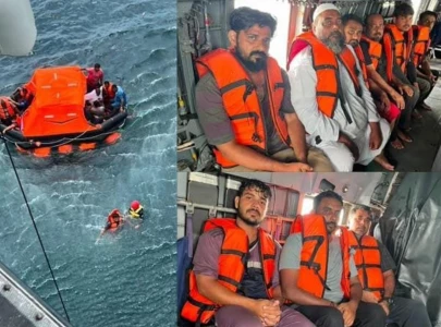 pakistan navy rescues 20 crew members from sinking cargo dhow off ormara ispr