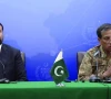 ispr dg lt gen ahmed sharif chaudhry and balochistan chief minister sarfraz bugti address a news conference in islamabad photo app