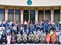chief of defence forces and chief of army staff field marshal syed asim munir poses for a group photograph with participants of the 20th national workshop balochistan at the general headquarters in rawalpindi on thursday photo ispr chief of defence forces and chief of army staff field marshal syed asim munir poses for a group photograph with participants of the 20th national workshop balochistan at the general headquarters in rawalpindi on thursday photo ispr