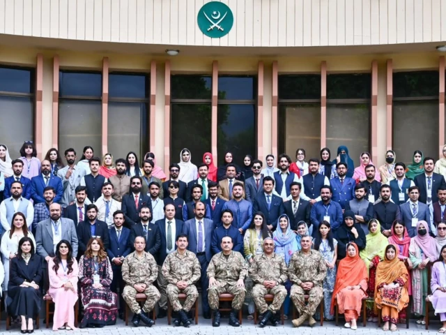 chief of defence forces and chief of army staff field marshal syed asim munir poses for a group photograph with participants of the 20th national workshop balochistan at the general headquarters in rawalpindi on thursday photo ispr chief of defence forces and chief of army staff field marshal syed asim munir poses for a group photograph with participants of the 20th national workshop balochistan at the general headquarters in rawalpindi on thursday photo ispr