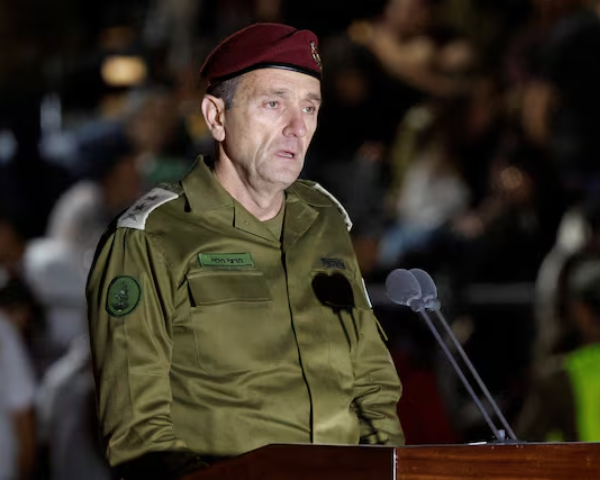 israeli chief of the general staff herzi halevi speaks at a ceremony for the 70th cohort of military combat officers at an army base near mitzpe ramon israel october 31 2024 photo reuters