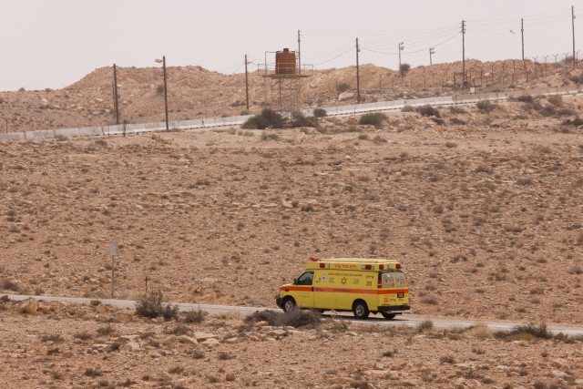 an emergency vehicle is seen near the site of a reported security incident near israel s southern border with egypt israel june 3 2023 photo reuters an emergency vehicle is seen near the site of a reported security incident near israel s southern border with egypt israel june 3 2023 photo reuters