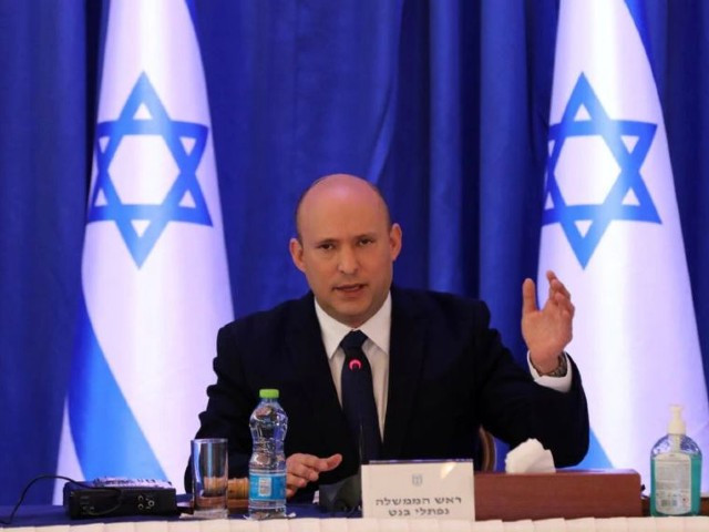 israeli prime minister naftali bennett attends a cabinet meeting at the ministry of foreign affairs offices in jerusalem september 12 2021 photo reuters