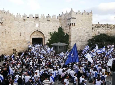 israel s flag march in jerusalem rattles palestinians