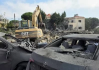 heavy machinery operates at the site of an israeli strike in kfar rumman lebanon september 7 2026 photo reuters