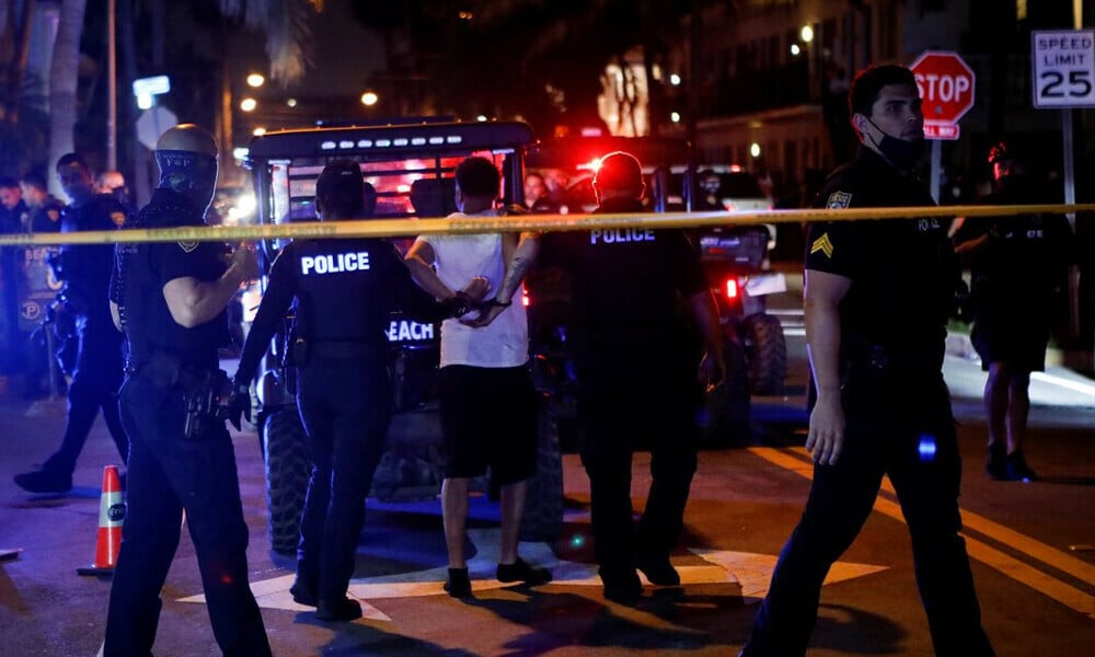 police from miami beach at the shooting place photo reuters