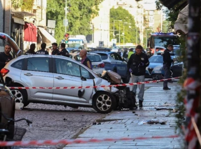 at least eight injured as car rams into pedestrians in italian city of modena