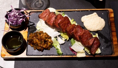 plant based 3d printed sliced meat are served at impact food restaurant in rome italy december 1 2025 photo reuters