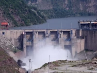 a view of the uri ii hydroelectric project dam on the jhelum river which flows from iiojk into ajk may 7 2025 photo reuters
