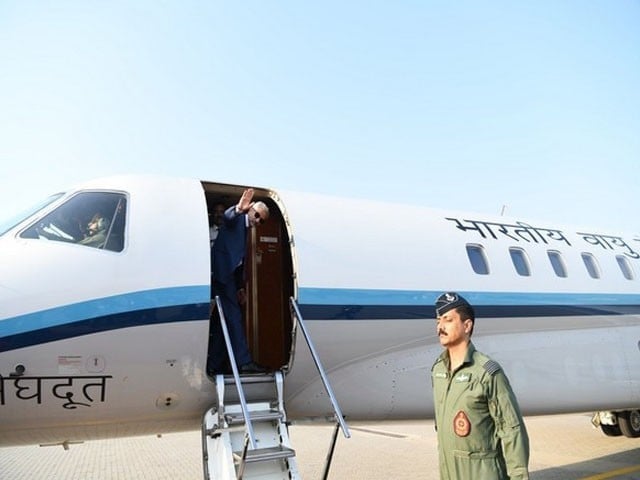 indian external affairs minister s jaishankar leaving after attending sco summit in islamabad screengrab