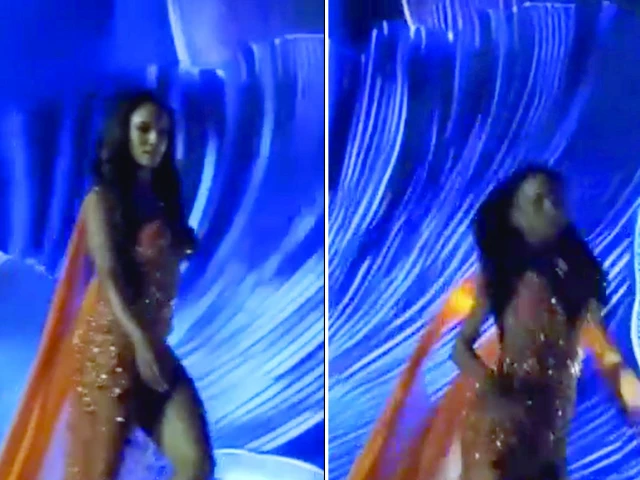 miss jamaica gabrielle henry falls on stage during miss universe competition photo screengrab instagram
