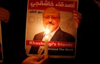 a demonstrator holds a poster with a picture of saudi journalist jamal khashoggi outside the saudi arabia consulate in istanbul turkey october 25 2018 reuters