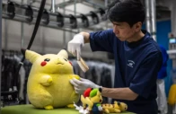 dry cleaning professional masakazu shimura brushes a soft toy at the facility of cleaning yonmarusan in fuefuki city of yamanashi prefecture on april 27 2026 philip fong afp