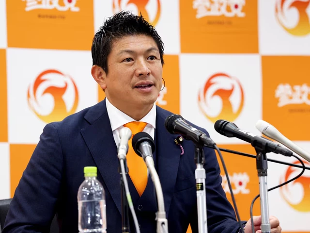 japan s sanseito party leader sohei kamiya speaks to the members of the media on the day of upper house election at the party s headquarters in tokyo japan july 20 2025 photo reuters