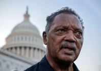 reverend jesse jackson stops by a demonstration outside the us capitol to protest the expiration of the federal moratorium on residential evictions in washington us august 2 2021 file photo reuters
