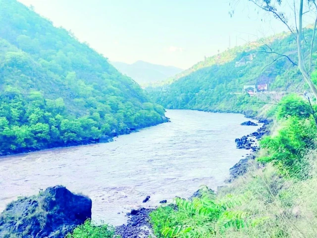 a view of the swelling jhelum river in muzaffarabad as india releases water without warning authorities remain confident that due to the ongoing dry spell and lack of rainfall pakistan can manage and store the surplus photo express a view of the swelling jhelum river in muzaffarabad as india releases water without warning authorities remain confident that due to the ongoing dry spell and lack of rainfall pakistan can manage and store the surplus photo express