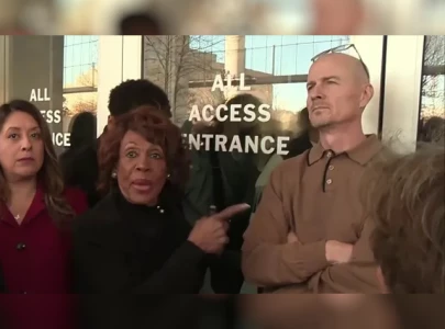identity revealed of man who blocked maxine waters and maxwell frost at department of education
