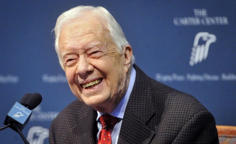 former u s president jimmy carter takes questions from the media during a news conference at the carter center in atlanta georgia u s august 20 2015 reuters john amis file picture