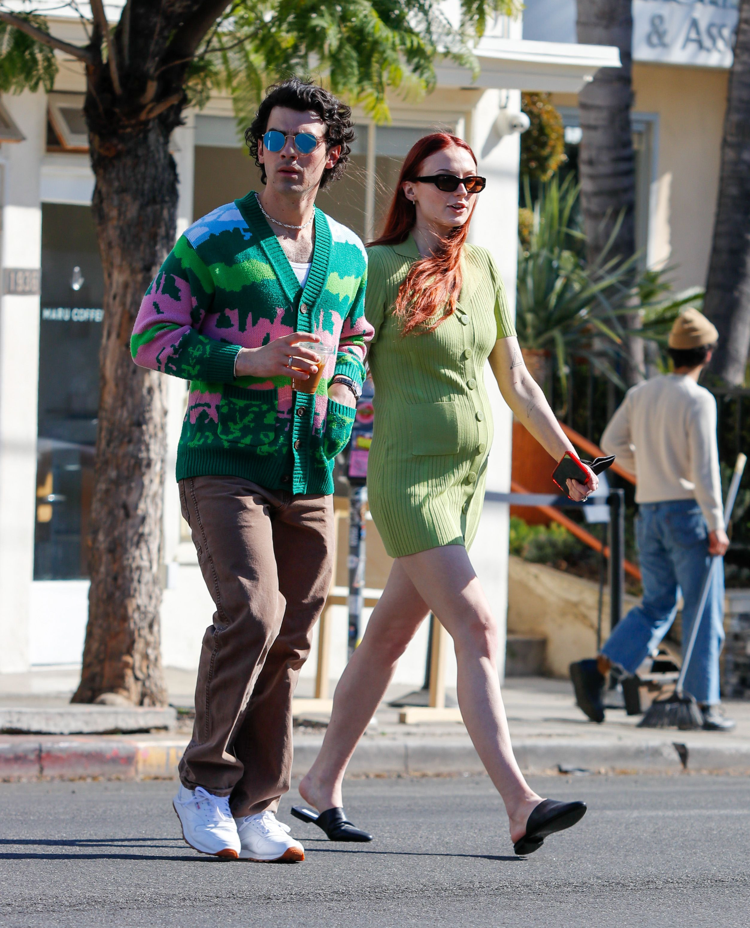 Sophie Turner and Joe Jonas Walk With Willa in Pairs