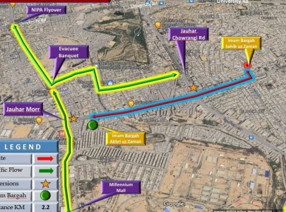 traffic police issue alternative routes for muharram procession in karachi s gulistan e johar traffic police issue alternative routes for muharram procession in karachi s gulistan e johar