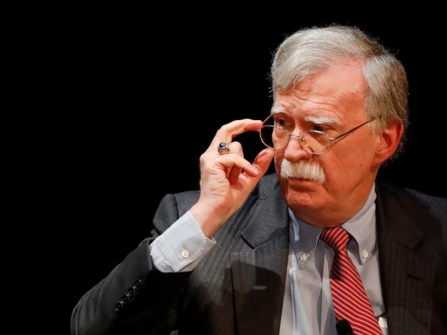 former us national security advisor john bolton adjusts his glasses during his lecture at duke university in durham north carolina us february 17 2020 photo reuters