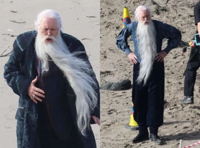 john lithgow spotted in dumbledore costume on harry potter set in cornwall