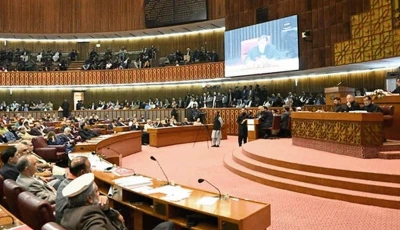 members of parliament attend the national assembly meeting in islamabad on march 1 2024 photo x naofpakistan file