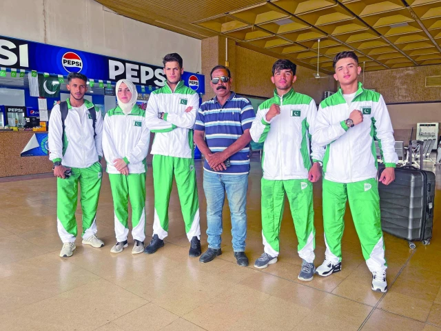 the pakistani squad prepares to leave for amman asian judo open photo courtesy pjf
