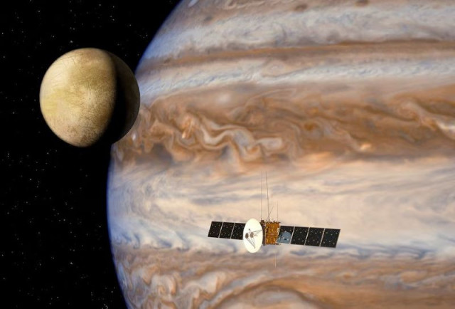 the jupiter icy moons explorer mission juice is seen in this artist s impression handout from nasa nasa has selected key contributions to a european space agency esa mission that will study jupiter and three of its largest moons in unprecedented detail photo reuters the jupiter icy moons explorer mission juice is seen in this artist s impression handout from nasa nasa has selected key contributions to a european space agency esa mission that will study jupiter and three of its largest moons in unprecedented detail photo reuters