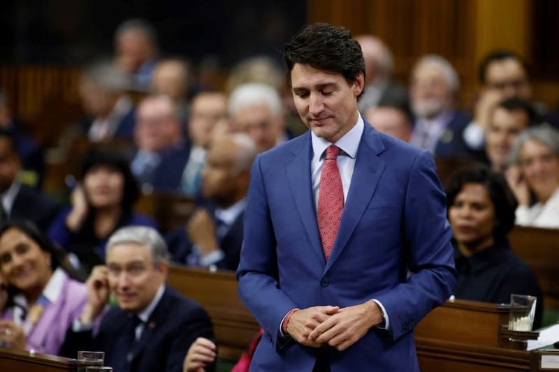 canada s prime minister justin trudeau rises to speak during question period in the house of commons on parliament hill in ottawa ontario canada october 23 2024 photo reuters