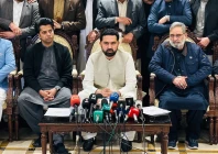 khyber pakhtunkhwa chief minister sohail afridi adresses a press conference in peshawar on sunday photo x