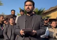 khyber pakhtunkhwa chief minister muhammad sohail afridi addresses a public jirga in tehsil bara screengrab