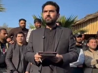 khyber pakhtunkhwa chief minister muhammad sohail afridi addresses a public jirga in tehsil bara screengrab