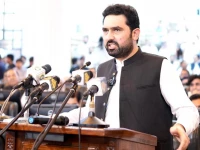 khyber pakhtunkhwa chief minister sohail afridi presents the provincial budget for fiscal year 2026 27 in the assembly on friday photo x