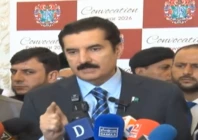 khyber pakhtunkhwa k p governor faisal karim kundi addressing a press conference in peshawar on october 17 2026 photo screengrab