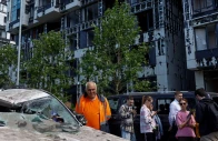 residents gather outside an apartment building damaged during russian missile and drone strikes kyiv ukraine june 2 reuters residents gather outside an apartment building damaged during russian missile and drone strikes kyiv ukraine june 2 reuters