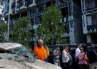 residents gather outside an apartment building damaged during russian missile and drone strikes kyiv ukraine june 2 reuters residents gather outside an apartment building damaged during russian missile and drone strikes kyiv ukraine june 2 reuters