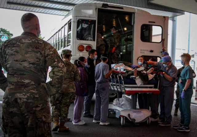 u s soldiers airmen and civilian staff receive casualties who were injured outside of hamid karzai international airport and evacuated to the u s army operated landstuhl regional medical center lrmc for further care in landstuhl germany august 27 2021 landstuhl regional medical center marcy sanchez handout via reuters u s soldiers airmen and civilian staff receive casualties who were injured outside of hamid karzai international airport and evacuated to the u s army operated landstuhl regional medical center lrmc for further care in landstuhl germany august 27 2021 landstuhl regional medical center marcy sanchez handout via reuters