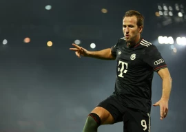 bayern munich striker harry kane celebrates after scoring against cologne in the german cup on wednesday photo afp