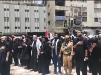 mourners offer zuhrain prayer at karachi s tibet centre on june 26 2026 on the occasion of ashura screengrab