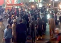 demonstration the family of dr akash places his body at teen talwar and stages a protest demanding the immediate arrest of criminals photo express