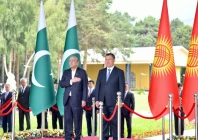 president asif ali zardari l at the rukh ordo cultural complex in cholpon ata kyrgyzstan along with kyrgyzstan s president sadir japarov photo x