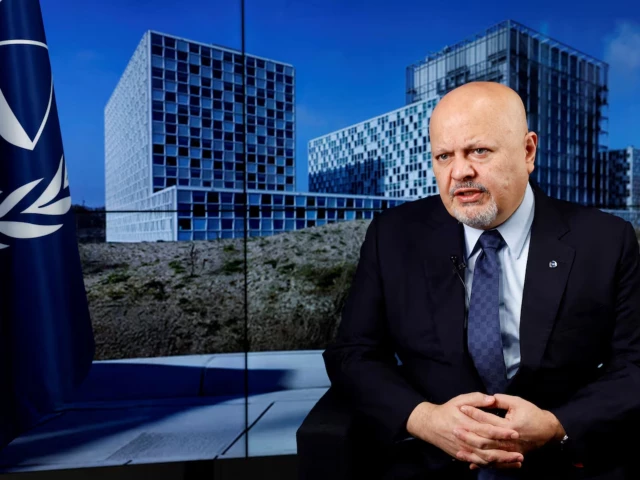 international criminal court icc prosecutor karim khan talks during an interview with reuters in the hague netherlands january 16 2025 photo reuters international criminal court icc prosecutor karim khan talks during an interview with reuters in the hague netherlands january 16 2025 photo reuters