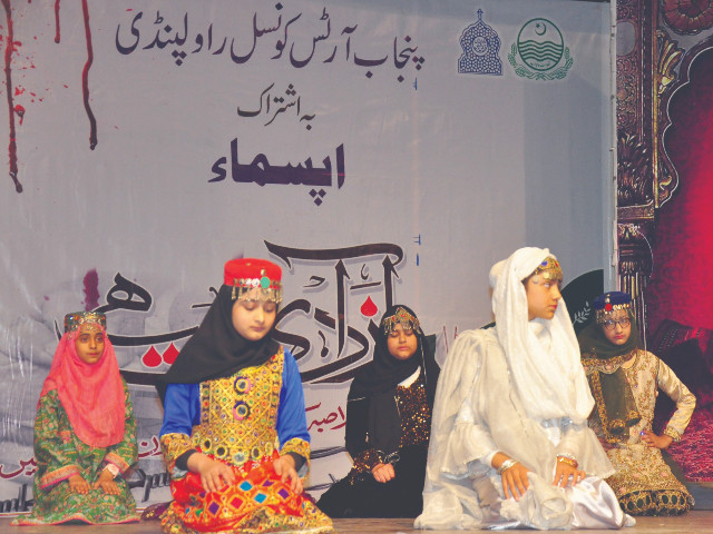 children take part in tableau performances depicting the struggles of kashmiri people under occupation as part of an event organised by pac for kashmir solidarity day photo express