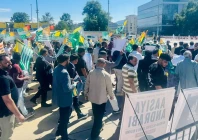 the protest was organised by the international kashmir peace forum ikpf and led by its chairman zahid hashmi who travelled from paris to geneva along with hundreds of other kashmiris photo express tribune