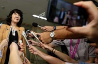 japan s finance minister satsuki katayama speaks to the media about the us japan joint forex action upon her arrival at the finance ministry in tokyo japan august 3 2026 photo reuters