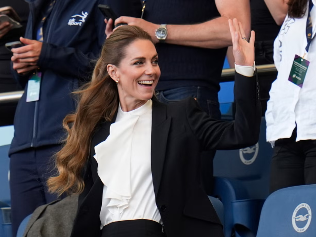Kate Middleton returns to brunette hair at Women's Rugby World Cup after blonde debut