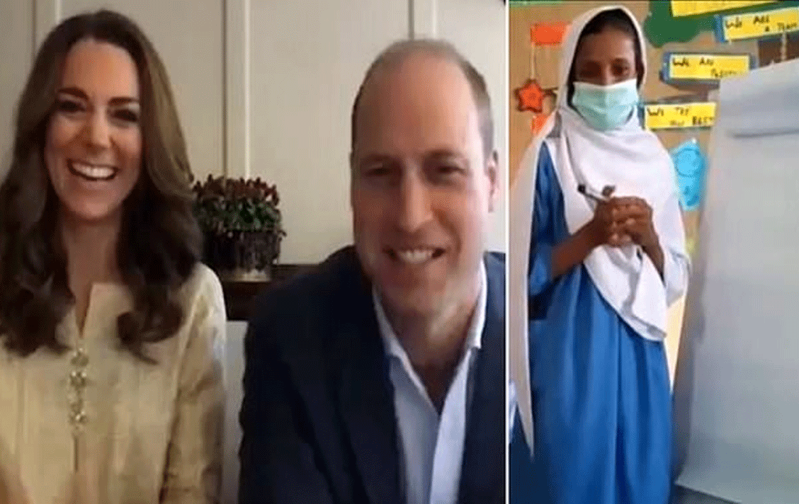 Prince William, Kate Middleton reunite with Pakistani students