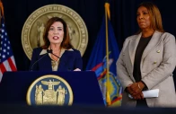 new york governor kathy hochul and new york attorney general letitia james attend a press conference regarding an investigation into alleged sexual assault at cornell university in new york city us october 2 2026 reuters